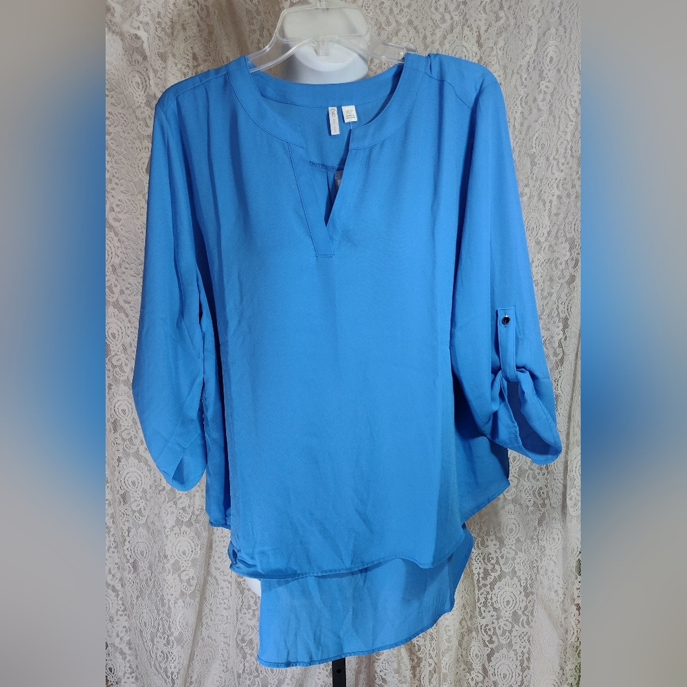 Campella Blue Popover Women's Top